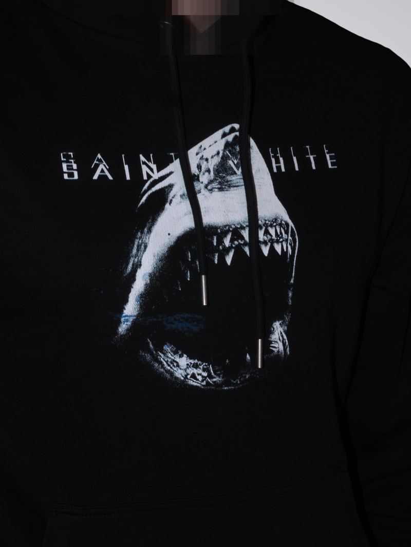 'Saint White' Jaws Artwork Hooded Sweatshirt